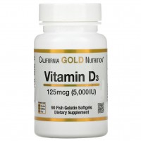 Vitamin D3 125mcg (5000 МЕ) из рыбьего желатина (90 капсул)